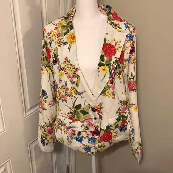Multi colored flowered blazer - Picture 3 of 14